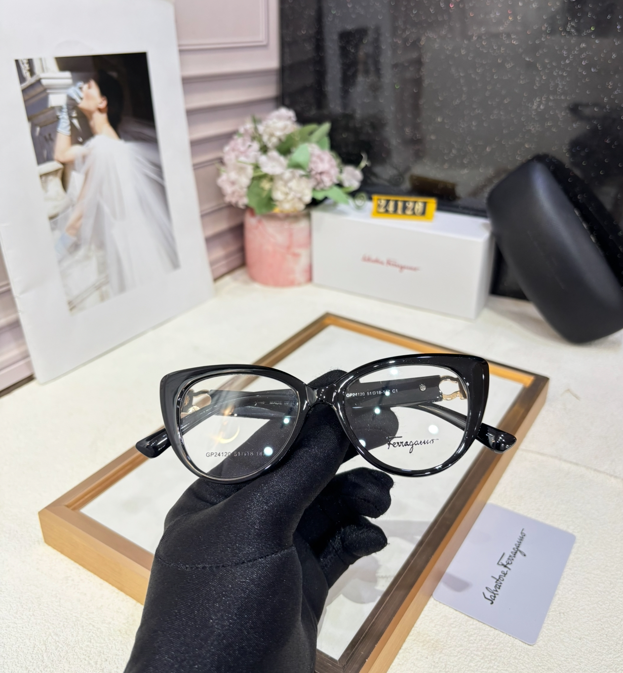 BLACK FRAME CAT-EYE WOMENS OPTICAL