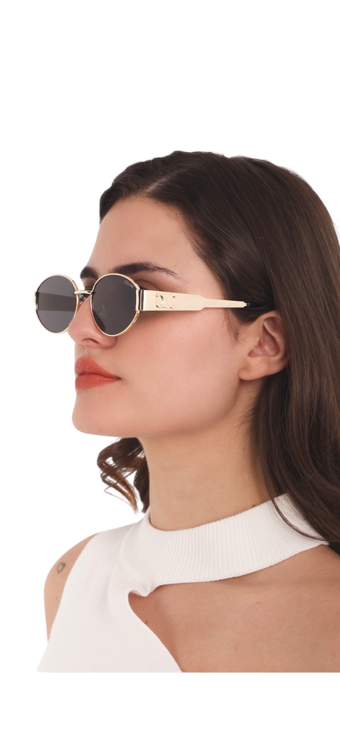 Oval branded sunglasses