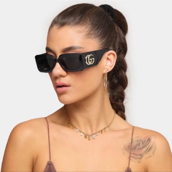 GG WOMENS BLACK SUNGLASSES