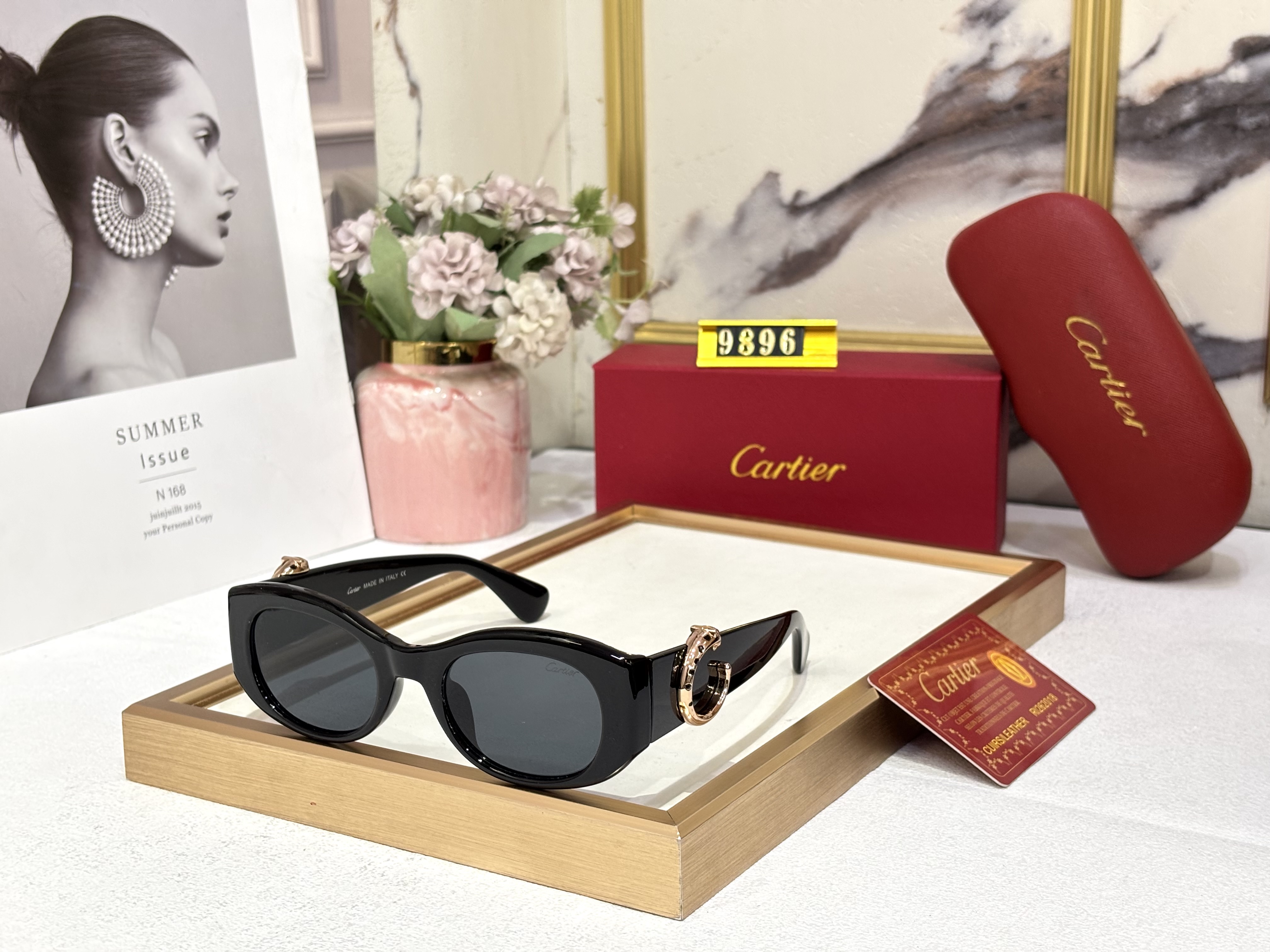 CTR WOMENS BLACK SUNGLASSES