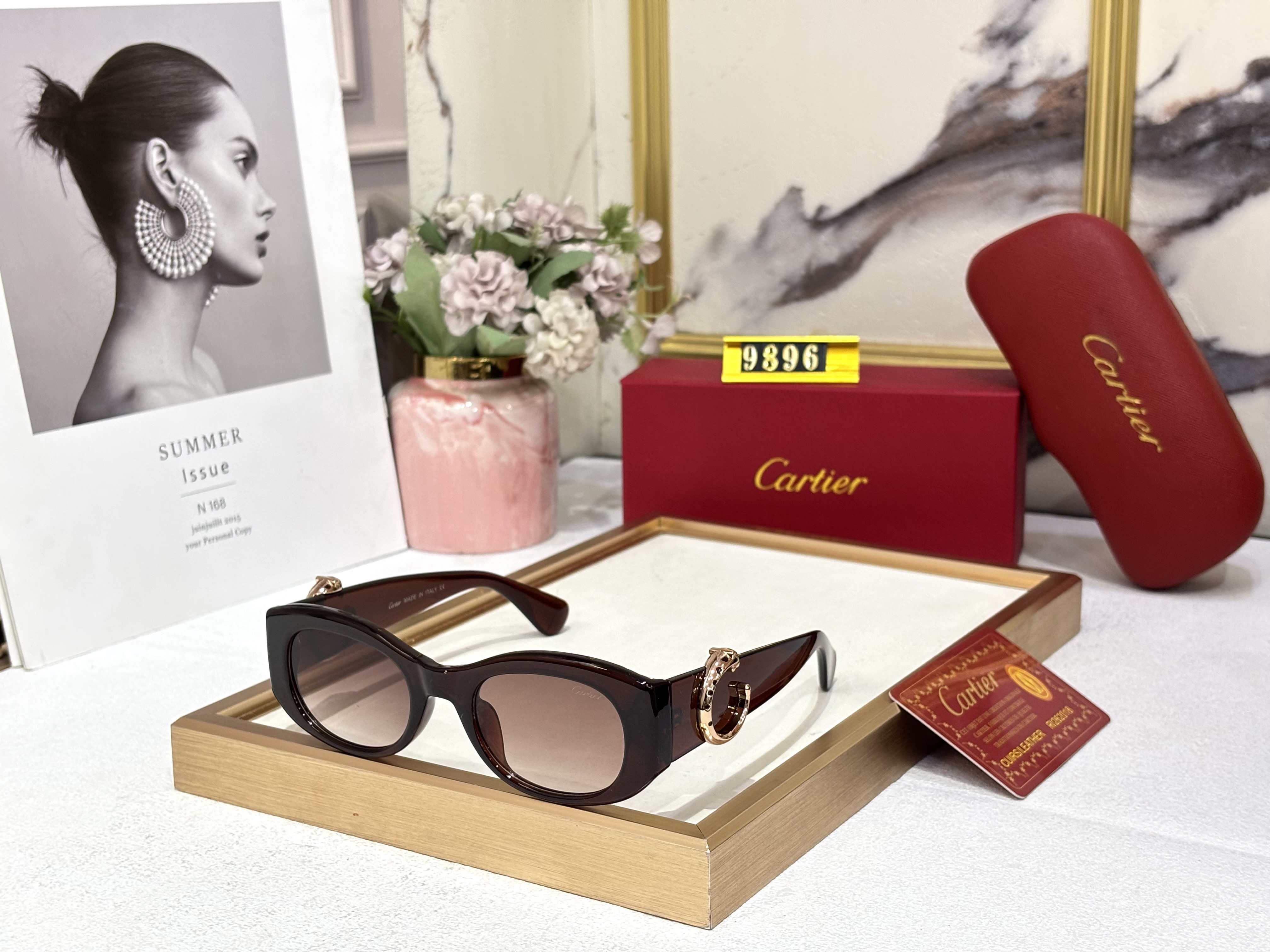 CTR BROWN WOMENS SUNGLASSES
