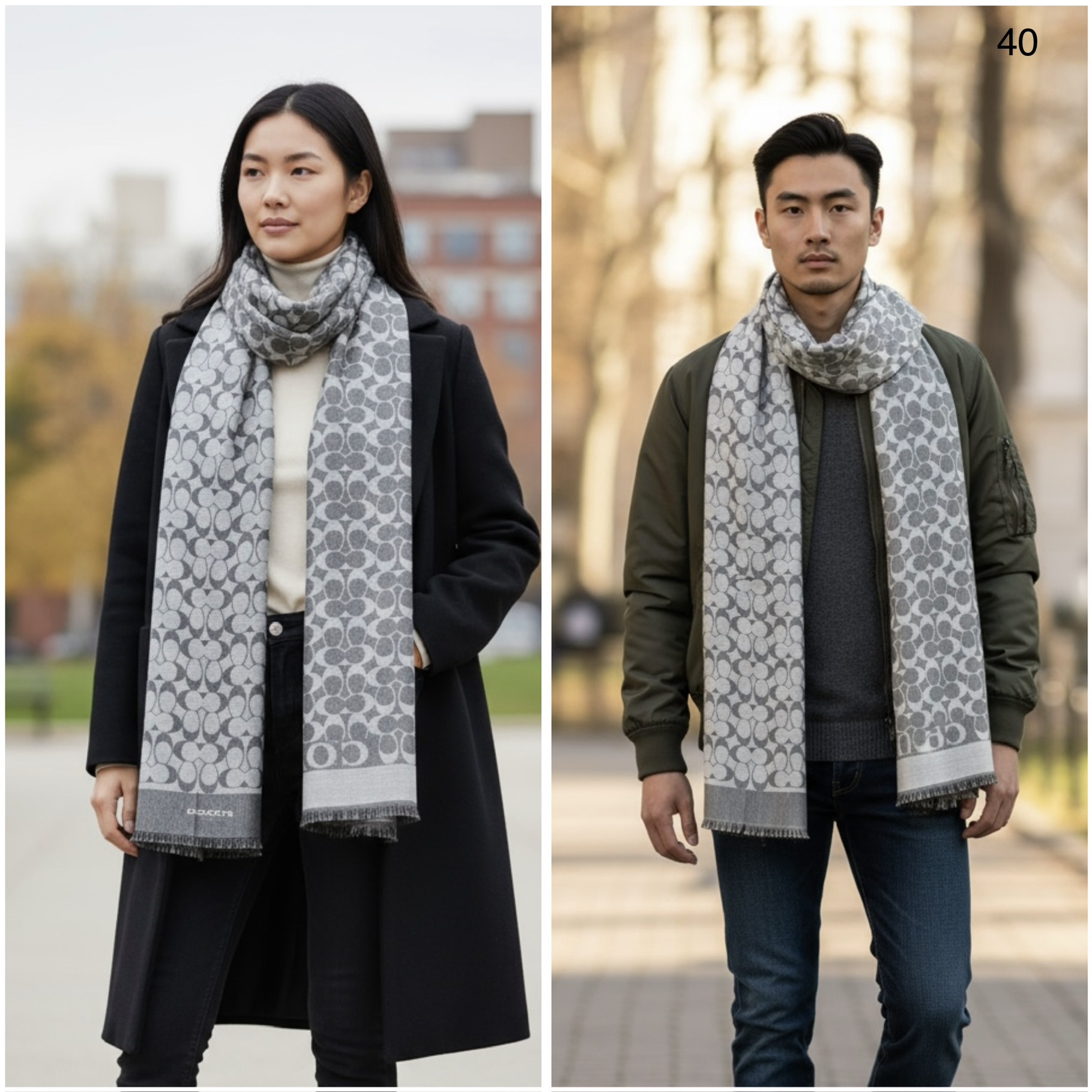 CH GREY UNISEX SEMI WARM STOLE