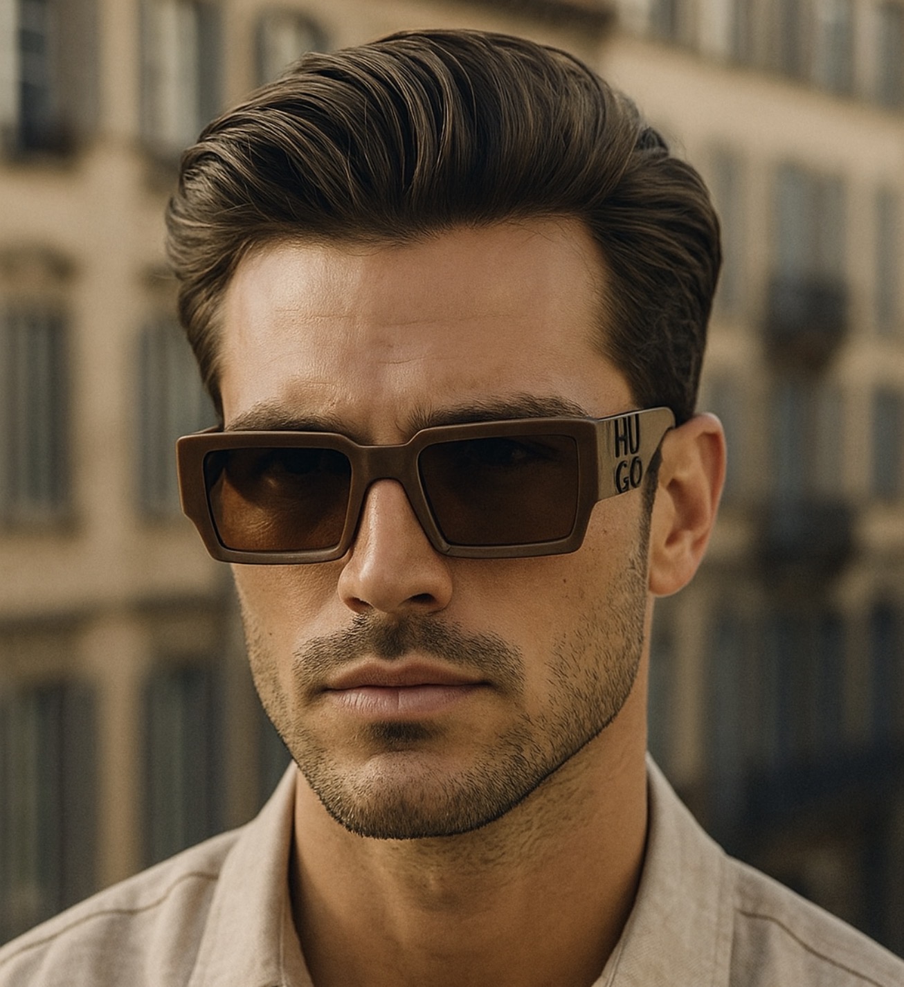 HG MENS BROWN UV PROTECTED WAYFARER SUNGLASSES