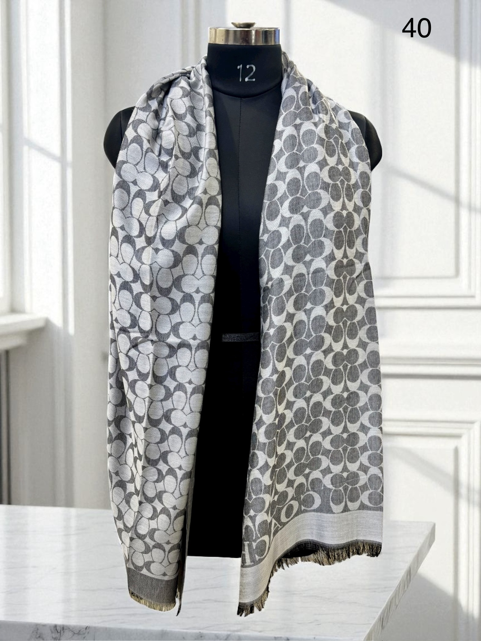 CH GREY UNISEX SEMI WARM STOLE - Image 3
