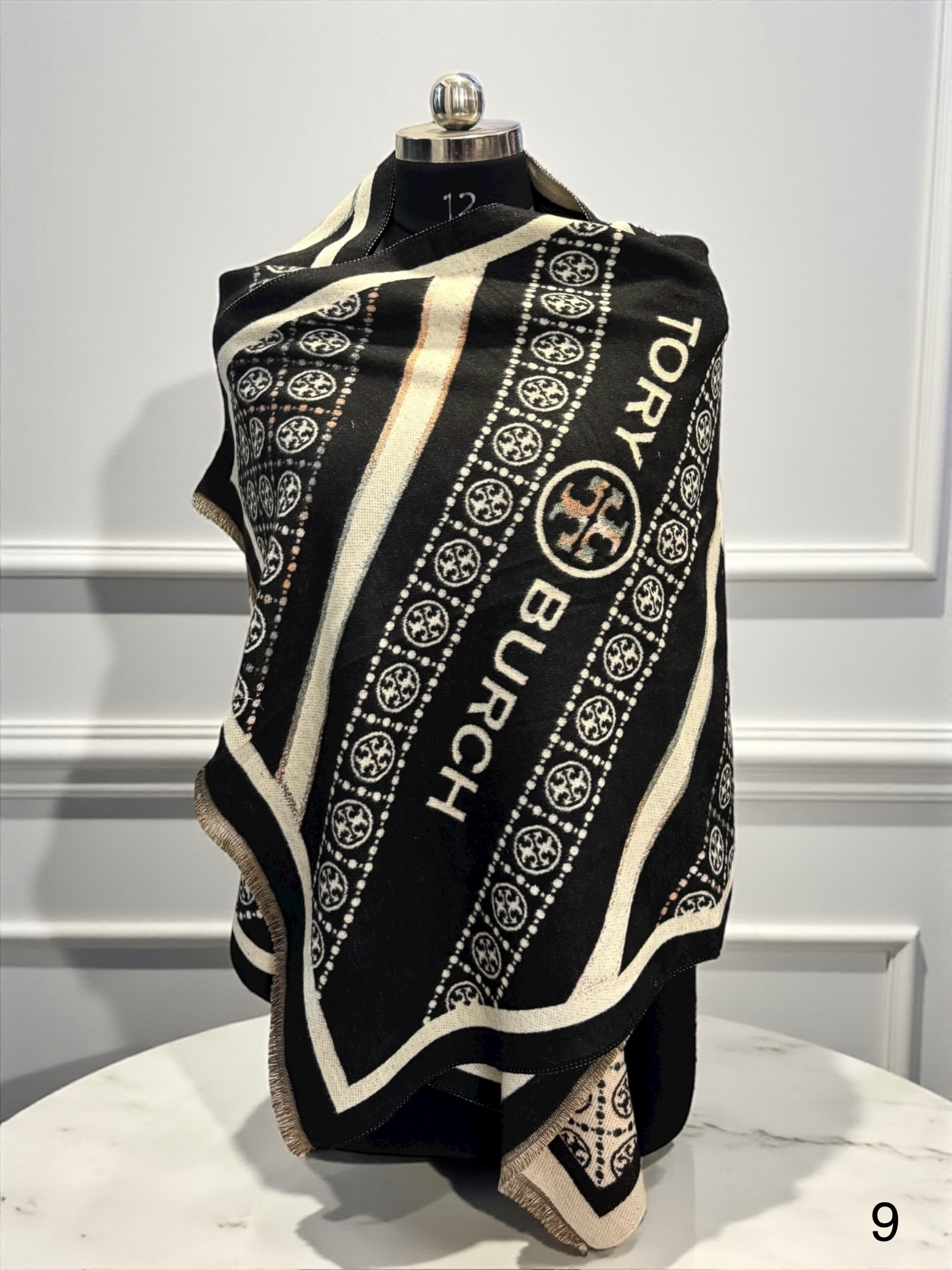 TB BLACK UNISEX WOOLLEN STOLE - Image 3