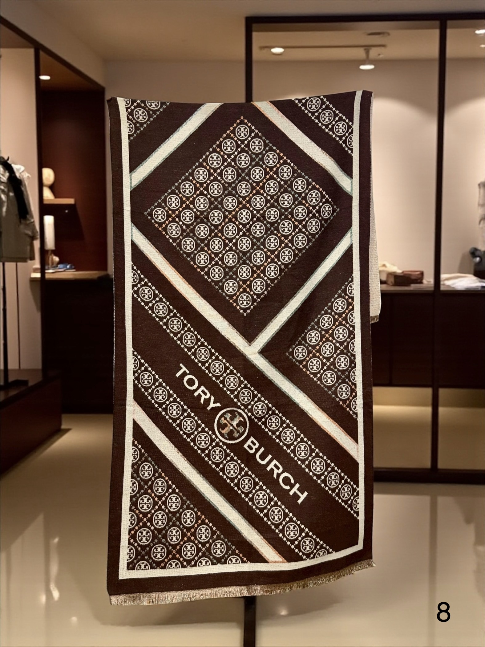 TB BROWN UNISEX WOOLLEN STOLE - Image 3